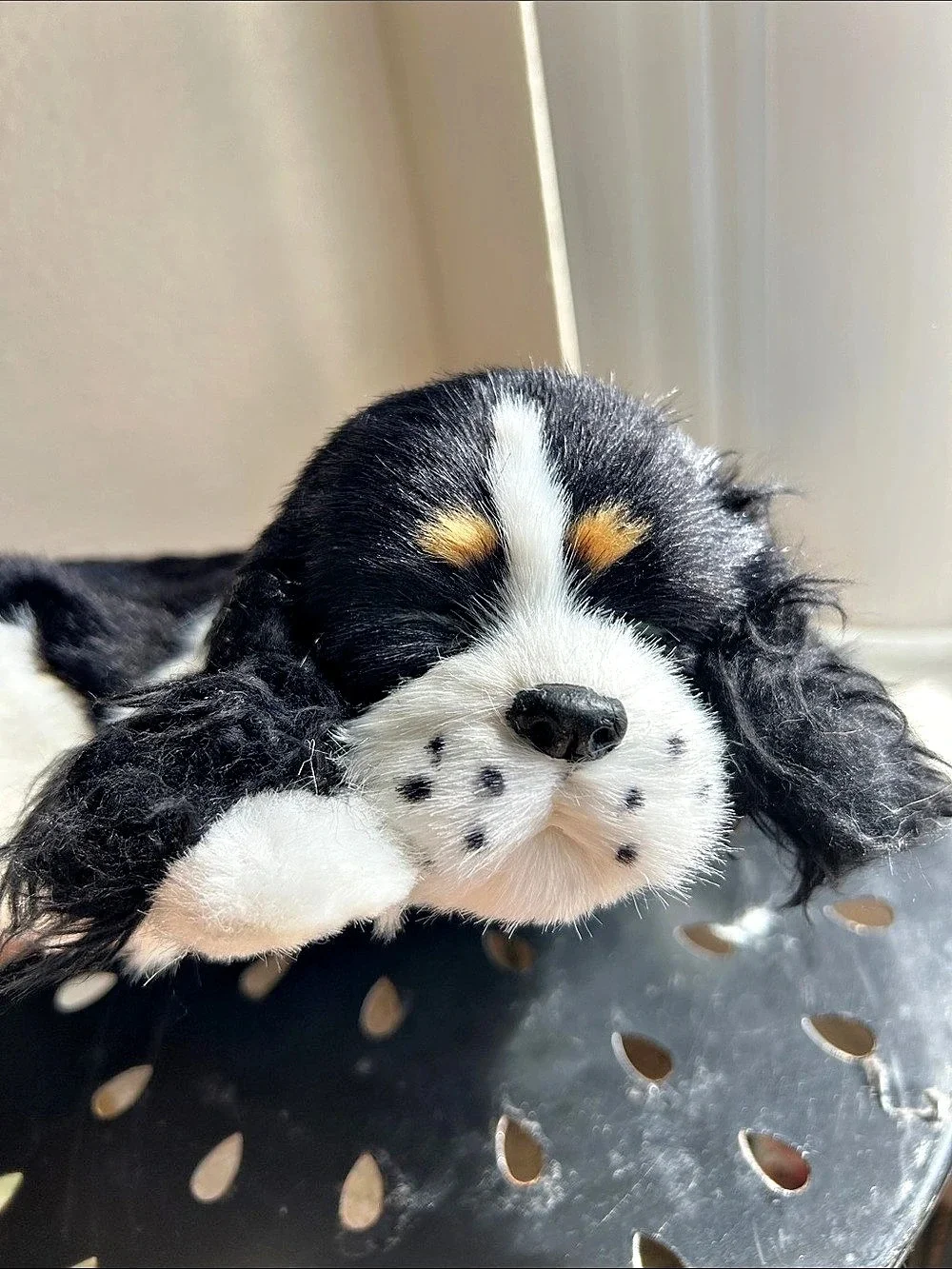 Perfect Petzzz - breathing Bernese Mountain Dog Plush Dog Toy Black & White
